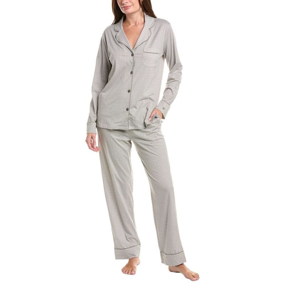 Petite Plume Womens  2Pc Classic Pajama Set, Green